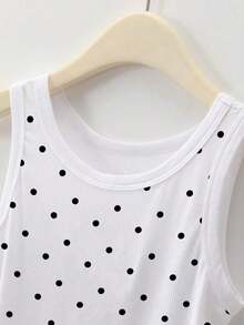 4 piezas Camiseta de mujer con cuello redondo bordada con pimiento picante y limón - Multicolor 2 - Ver 3