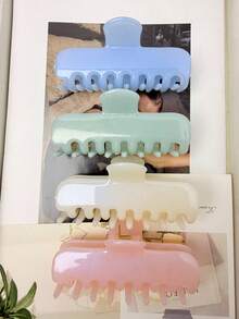 1 cái/4 cái Kẹp tóc kiểu dáng giống người nổi tiếng, tối giản, màu trắng, dành cho nữ, kẹp tóc đa năng kiểu Hàn Quốc, kẹp búi tóc. - Nhiều màu - Xem 13