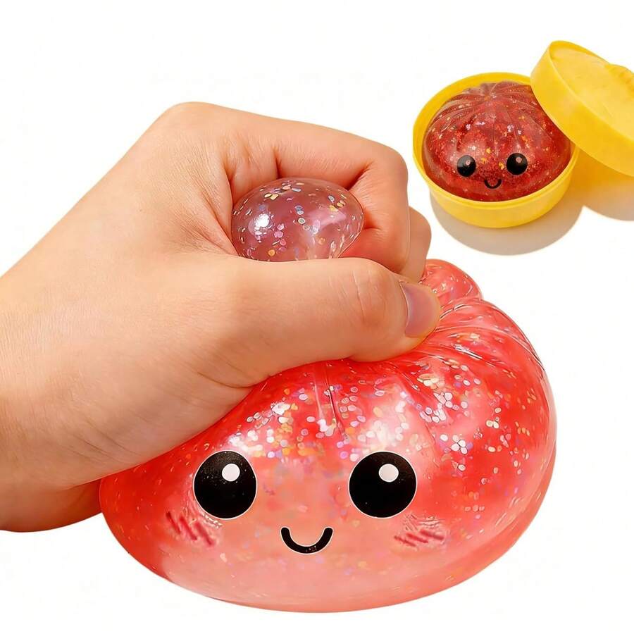 2026Upgraded Version Glitter Dumpling,Dumpling Squishy, Rainbow Dumplings, Cute Anxiety Relief Fidget , Soft Squeeze Dough For Adults - 彩色 - 查看 1