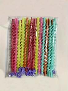 1 包（约 20 个）无热螺旋卷发器，DIY 卷发工具配件 - 彩色 - 查看 11