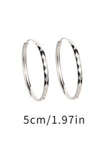 1 Đôi Khuyên Tai Hình Thoi Rỗng, Khuyên Tai Kiểu Công Sở Siêu Nhẹ, Khuyên Tai Hình Tròn Lồi Tối Giản, Khuyên Tai Hình Học Bất Đối Xấu, Khuyên Tai Vòng Lớn Thời Trang Thường Ngày Cho Tiệc Tùng, Kỳ Nghỉ, Câu Lạc Bộ Đêm, Đeo Hàng Ngày - hoa tai - Xem 16