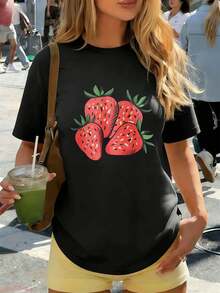 Women T-Shirts - Black - View 1