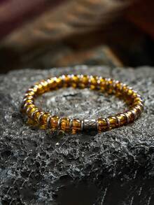 YOUNG&RICH Pulsera de cristal naranja para hombres joven & RICH, joya casual de tono brillante como regalo para hombres - Naranja - Ver 12