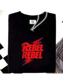 d C1AmiS1eta rebelde de B1Owie Music R1OCk Di Rebel - Negro - Ver 2