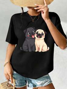 Women T-Shirts - Black - View 2