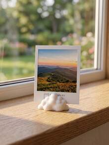 1/3pcs Cute Cloud Shaped Photo Frame Stand, Horizontal Display Design, Suitable For Small Photos, Cards, Notes. Great For Home, Office, Wedding Decor. Single Cloud Shaped Photo Frame Stand - Clouds - View 2