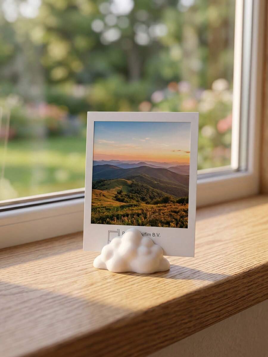 1/3pcs Cute Cloud Shaped Photo Frame Stand, Horizontal Display Design, Suitable For Small Photos, Cards, Notes. Great For Home, Office, Wedding Decor. Single Cloud Shaped Photo Frame Stand