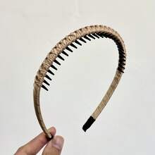 3/1 pieza Diadema de mujer con giro, diadema alta con dientes, diadema antideslizante, accesorio de cabello elegante y práctico para lavarse la cara y fijar el cabello, diadema, diadema en zigzag, accesorio de cabello, uso en belleza y hogar - Multicolor - Ver 12