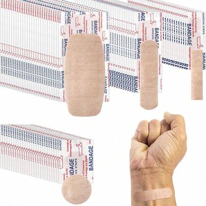 Băng gạc Geiserailie 204 miếng, nhiều kích cỡ, làm từ silicon, kèm bộ dụng cụ, thích hợp cho da nhạy cảm, tháo băng không đau, chất liệu mềm dẻo, an toàn cho da mỏng manh, dễ tổn thương.