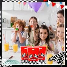 10/20/50pcs Racing Car Birthday Party Favor Bags, Racing Theme Party Gift Bags With Handles, Racing Sports Theme Gift Bags, Baby Shower Decorations - Multicolor - View 4