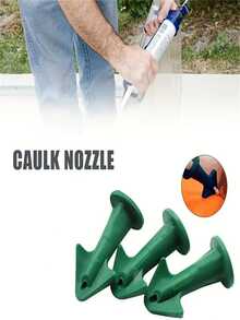 3pcs Silicone Sealant Caulking Gun Nozzle Tips - Durable Silicone Applicator Tools For Sealant And Epoxy Filler, Easy To Clean, Suitable For Floor And Tile Cracks, No Power Required - Multicolor - View 6
