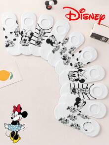 10/5/1雙 Disney 米奇可愛女款低筒船襪，夏季隱形短襪，卡通趣味透氣時尚襪 - 彩色 - 查看 5
