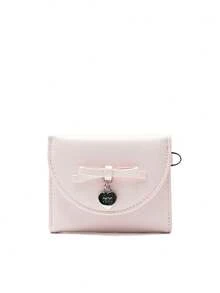 FOREVER FOR YOU 2026 Spring Korean Ins Style Bow Decor Small Wallet, Unique Design Coin Purse For Women - Pink - View 1