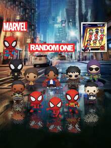 Monogram Marvel 漫威官方85周年纪念核心漫画系列3D盲盒钥匙扣，第12系列 - 随机角色，包括蜘蛛侠、钢铁侠、猩红女巫、格鲁特、星爵、火箭浣熊，可重复使用，可作为包夹，节日礼物，收藏人偶，追逐版包含幽灵蜘蛛、格温·史黛西、迈尔斯·莫拉莱斯 - 随机1个 - 寶藍色 - 查看 17