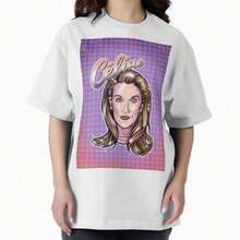 Céline Oversized T-Shirt For Women, 100% Cotton Unisex T-Shirt - Premium Casual Comfortable Fit - 白色 - 查看 1