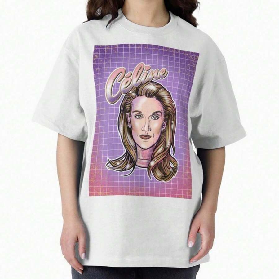 Céline Oversized T-Shirt For Women, 100% Cotton Unisex T-Shirt - Premium Casual Comfortable Fit - 白色 - 查看 1