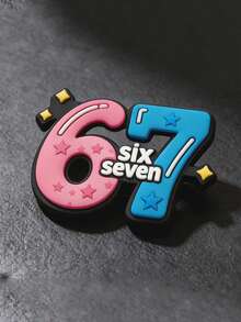 10pcs/5pcs "67" Themed PVC Shoe Charms - No.67 Decorations, Soft Rubber DIY Accessories Suitable For Sandals, Slippers, Bags, Books, Keys - Back To School Season, Class 67 Activities - Multicolor - View 8