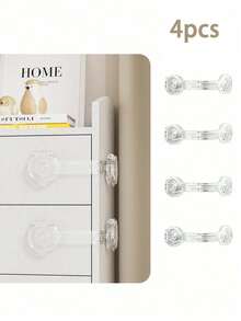 12pcs/10pcs/8pcs/4pcs Baby Safety Locks, Multi-Functional Bidirectional Opening Safety Locks, Child Safety Locks, Cabinet Refrigerator Locks, Window Locks, Refrigerator Door Safety Locks, Freezer Locks, Invisible Cabinet Locks, Anti-Pinch Child Safety Locks - Multicolor - View 9