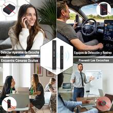 Multifunctional Detector, Precise LED Detection, 360° Omnidirectional Camera Detection, With 6 Modes, For Hotel, Travel, Car, Bathroom, Office, USB Charging Port - Black - View 6