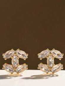 18K Gold Plated Elegant & Cute Copper Earrings, Suitable For Daily Wear And Occasions - Gold - View 3