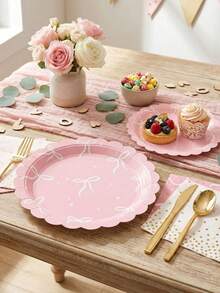 1/24/48pcs 7-Inch Butterfly Theme Disposable Paper Plates, Leak-Proof & Thick, 3-Second Quick Cleanup, Suitable For Parties, Camping, Home, Graduation, Valentine's Day, Spring/Summer Events - Multicolor - View 7