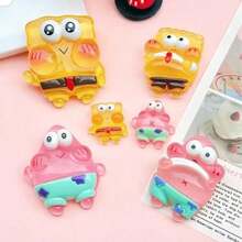 SpongeBob SquarePants 20个/5个盲盒：可爱卡通收藏品。每个盒子包含一个水杯、一个手机壳、一个发夹、一个冰箱贴、高品质树脂DIY配件和其他精彩小物。 - 彩色 - 查看 5