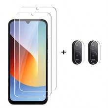 Set de 4 piezas compatible con Xiaomi A5 / Poco M7 Pro / Poco C71 / F8 Ultra / F8 Pro / POCO X8PRO / X8 PROMAX, Note 15 Pro 5G - 2 protectores de pantalla de vidrio templado + 2 protectores de lente de cámara de vidrio templado, película protectora anti-arañazos para Poco X7Pro/X6 Pro/Poco C75/Poco C65 A5 Almohadilla de protección de cámara, compatible con Xiaomi 15/15C / A3X - transparente - Ver 22