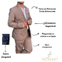 Men's Suit In Polyviscose PV For Weddings - Sand - View 2
