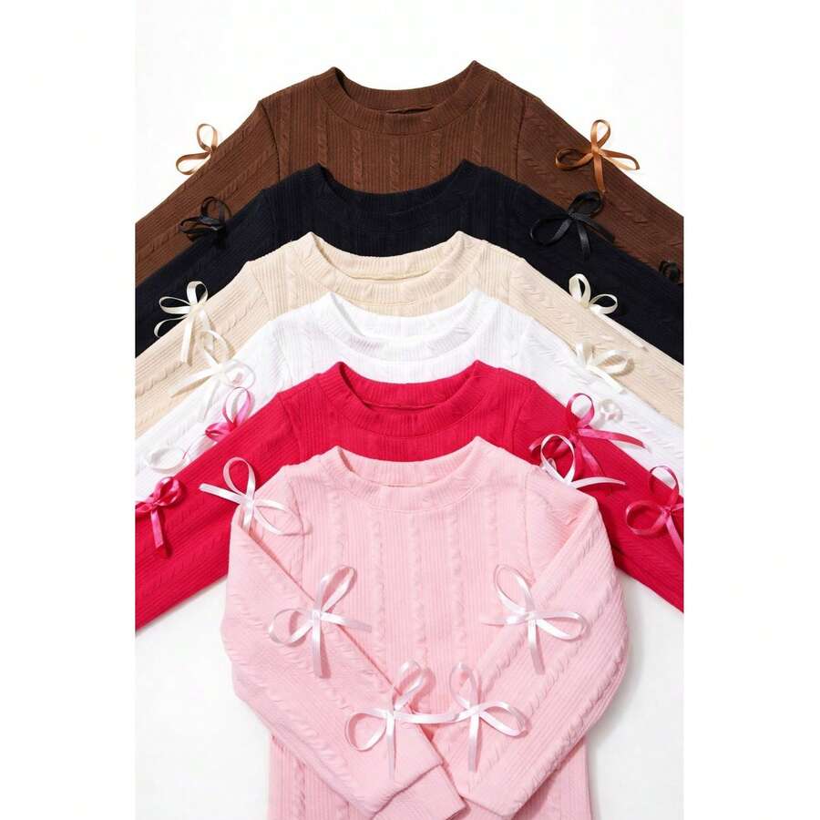 Blouse With Bows For Children And Teenagers. - Black - View 1