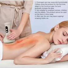 LUYAO Masajeador corporal con ventosa y calefacción inteligente, masajeador de espalda, cuello y brazos, masajeador abdominal, masajeador con terapia de calor, para relajar el Body y la mente - Blanco - Ver 8