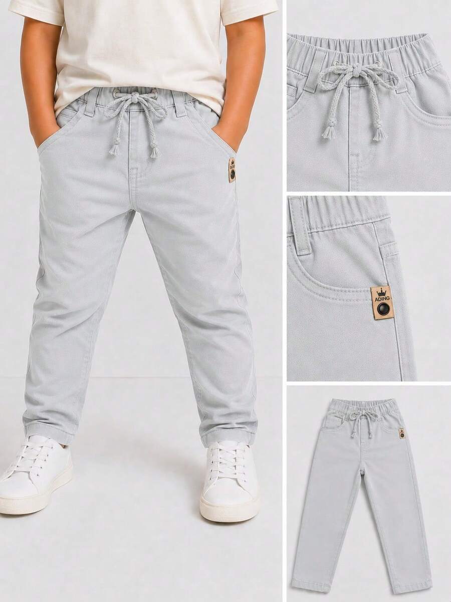 Comfortable Everyday Casual Pants For Boys. - Ice - View 1