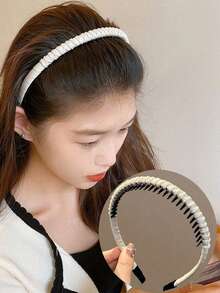 3/1 pieza Diadema de mujer con giro, diadema alta con dientes, diadema antideslizante, accesorio de cabello elegante y práctico para lavarse la cara y fijar el cabello, diadema, diadema en zigzag, accesorio de cabello, uso en belleza y hogar - Multicolor - Ver 10