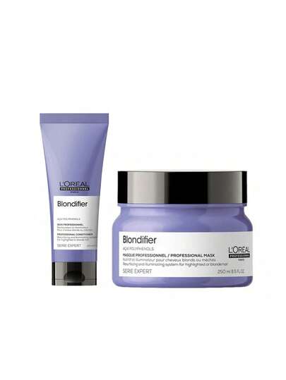 L'Oréal Professionnel [Bundle] Serie Expert Blondifier Gloss Conditioner 200 Ml + Blondifier Hair Mask 250 Ml