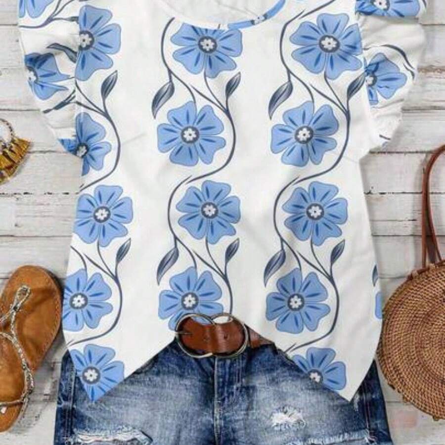 Women Blouses & Shirts - Blue - View 1