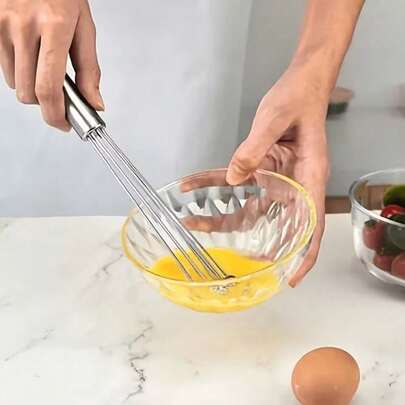 SOKANY 2 pièces Fouet à œufs manuel en acier inoxydable, facile à nettoyer et passe au lave-vaisselle, convient pour les restaurants, la cuisine, la pâtisserie. Fouet sphérique adapté pour mélanger le café, la crème, les sauces, la cuisine et le fouettage
