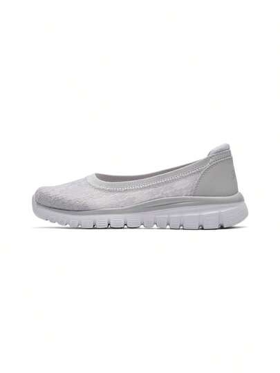 Skechers 女士休闲鞋，优雅女士轻便舒适日常简约休闲运动鞋，100961-LTGY