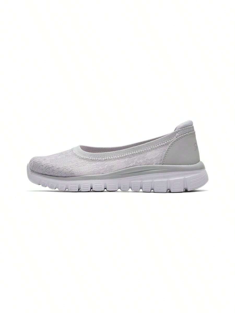 Skechers 女士休闲鞋,优雅女士轻便舒适日常简约休闲运动鞋,100961-LTGY - 100961-LTGY - 查看 1