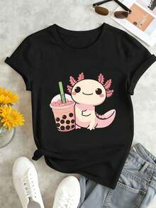 Women T-Shirts - Black - View 1