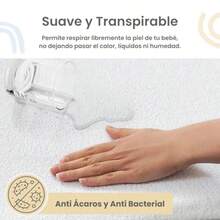 Nap Baby Protector Impermeable para Colecho o Moisés para Bebé, 100% Absorbente, hipoalergénico - Blanco - Ver 4