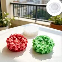 仿玉花香氛蜡烛硅胶模具，手工皂、石膏、蜡烛、翻糖烘焙模具 - 花朵 - 查看 2