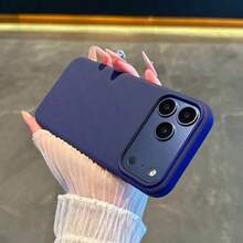 Funda de teléfono de silicona líquida de 3 capas, de goma suave y protectora contra caídas para iPhone 17, 17 Air, 17 Pro, 17 Pro Max, con forro de microfibra antiarañazos. También compatible con iPhone 13, 11, 16 Pro Max, 15, 14 Plus - azul oscuro - Ver 3