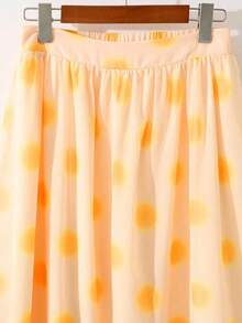 Falda de mujer con estampado de lunares difuminados de moda de verano - Multicolor 2 - Ver 6