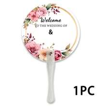 Personalized Wedding Hand Fan, Customizable With Name, Date, Photo And Other Information. Durable Plastic Handle, Suitable For Weddings, Bride Celebrations And Outdoor Events - Multicolor - View 8