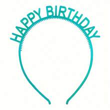 6pcs Glow-In-The-Dark Happy Birthday Headbands - PVC Party Accessories, Suitable For All Hairstyles, Cute Hair Decor Randomly Sent - View 4