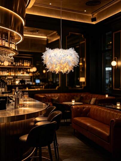 1pc Modern Minimalist Nordic Cloud Ceiling Light Shade - Artistic White Paper Lampshade, Suitable For Home And Commercial Spaces, Hotels, Weddings, Inns, Exhibitions - No Electricity Or Battery Required (Lamp Not Included)