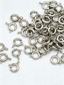 10 chiếc khóa lò xo bằng đồng mạ vàng và bạc 18K, thích hợp để làm vòng tay, dây chuyền và trang sức DIY. - Khóa lò xo - Xem 6