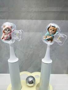 Portable Toothbrush Head Cover With Cute Blue And Pink Cat Pattern, Storage Box, Toothbrush Protective Sleeve, Essential Bathroom Accessory For Home, Business Travel, Daily Use And Outdoor Trips, Portable Toothbrush Storage Box And Travel Dust-Proof Toothbrush Head Cover, Protect Your Oral Health. Perfect Gift For Lovers, Friends, Family, Teachers, Travel Enthusiasts, Essential For Home And Dorm - Multicolor - View 6