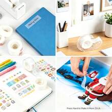 Set Pita Perekat Transparan Matte 1/3/6/12 Gulungan dengan Dispenser, Pemotong Pita Mini Genggam Portabel, Pita Perekat Bening Serbaguna, Cocok untuk Perlengkapan Kantor, Perlengkapan Sekolah, Perbaikan Kertas, Pelabelan, Pengemasan, Scrapbooking, dan Penggunaan Rumah Tangga Sehari-hari - Beraneka warna - View 5