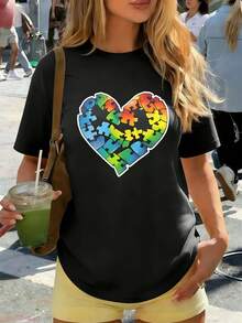 Women T-Shirts - Black - View 1