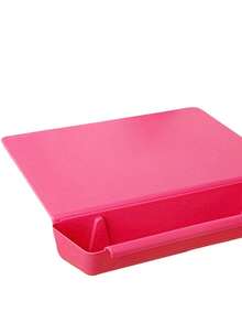 1-In-1 Anti-Slip Chopping Board And Food Storage Container - Heavy-Duty Movable Chopping Board, Knife Slot, For Indoor/Kitchen, Camping, Picnic Use, Pink/Black Design - Space-Saving Durable Kitchen Gadget, Kitchen Organizer And Storage - View 11